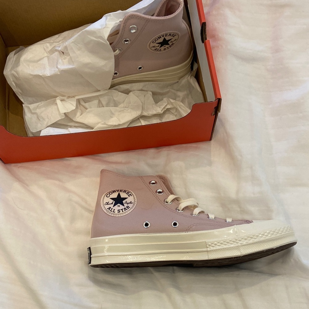 Converse Light Pink High-Top Sneakers